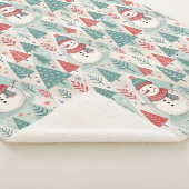 Pattern Scandinavian Snowman Sherpadecke (3/4)