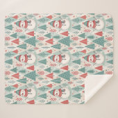 Pattern Scandinavian Snowman Sherpadecke (Vorderseite (Horizontal))