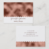 Pattern Schmuck Design Rose Gold Foil Visitenkarte (Vorne/Hinten)
