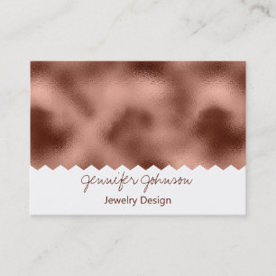 Pattern Schmuck Design Rose Gold Foil Visitenkarte