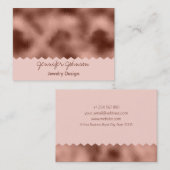 Pattern Schmuck Design Rose Gold Foil Visitenkarte (Vorne/Hinten)