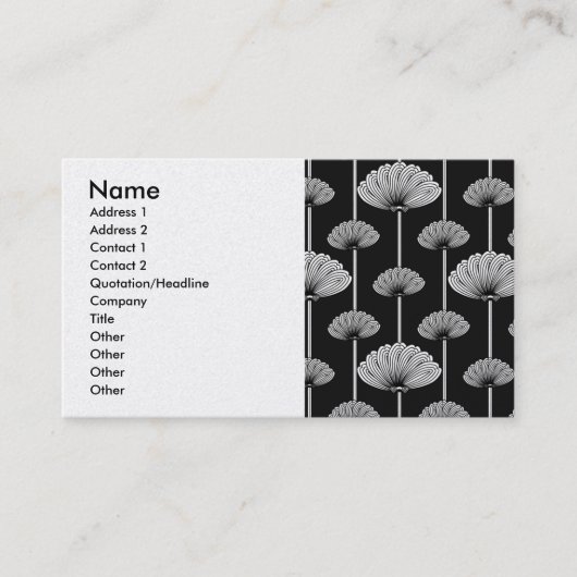pattern_secbw, Name, Adresse 1, Adresse 2, Kont... Visitenkarte (Vorderseite)