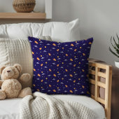Pattern space lavender orange dark blue kissen