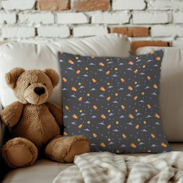 Pattern space lavender orange gray kissen