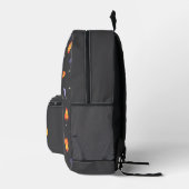 Pattern space lavender orange gray name bedruckter rucksack (Rechts)