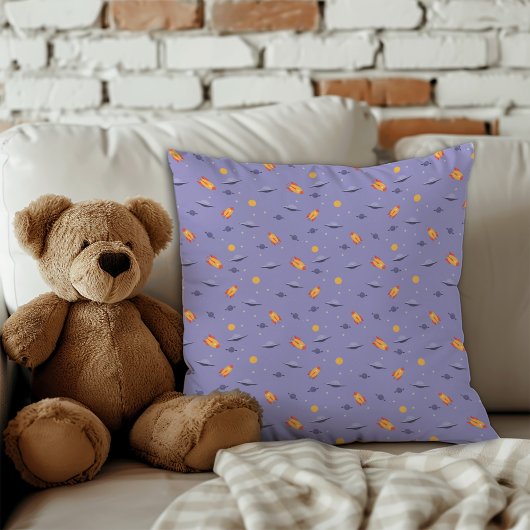 Pattern space lavender orange lavender kissen