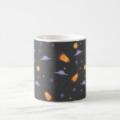 Pattern space ufo orange gray kaffeetasse (Mittel)