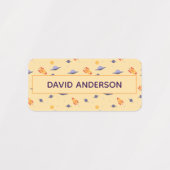 Pattern space ufo pale color etiketten (Design 2)