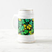 Pattern St. Patrick's Day Clovers Bierglas (Vorderseite Links)