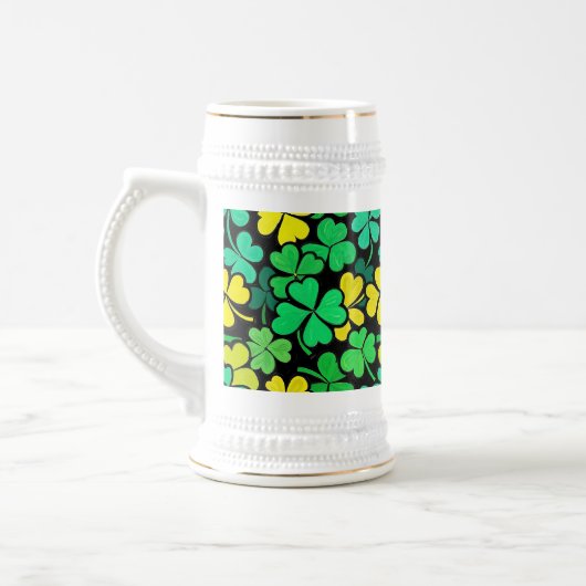 Pattern St. Patrick's Day Clovers Bierglas (Links)