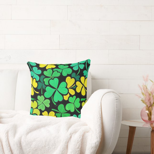 Pattern St. Patrick's Day Clovers Kissen (Liege)