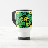 Pattern St. Patrick's Day Clovers Reisebecher (Vorderseite Links)