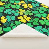 Pattern St. Patrick's Day Clovers Sherpadecke (3/4)