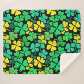 Pattern St. Patrick's Day Clovers Sherpadecke (Vorderseite (Horizontal))