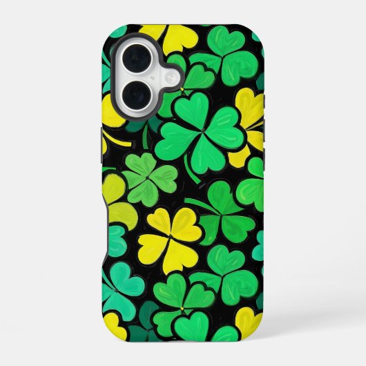 Pattern St. Patrick's Day Clowers iPhone 16 Hülle (Rückseite)