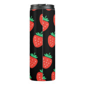 pattern strawberries black thermosbecher (Rückseite)