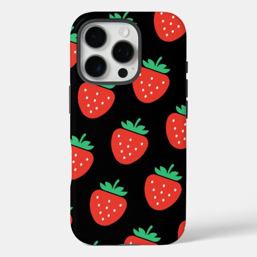 pattern strawberries Case-Mate iPhone hülle (Rückseite)