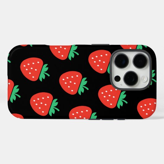 pattern strawberries Case-Mate iPhone hülle (Rückseite (Horizontal))
