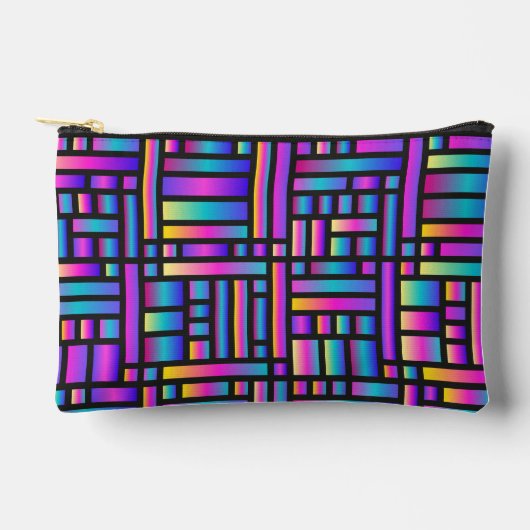 Pattern Stylish Modern- Fashion Geometric Tartan Zubehörtasche (Vorderseite)