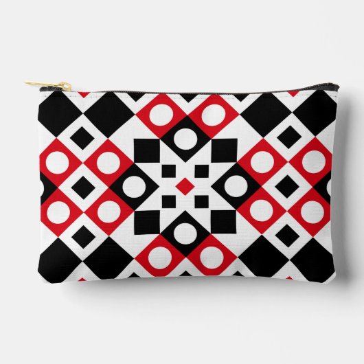 Pattern Stylish Modern Geometric Vintage          Zubehörtasche (Vorderseite)