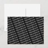 pattern text 'thank you' postkarte (Vorne/Hinten)