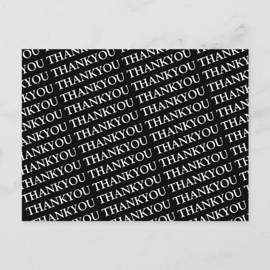 pattern text 'thank you' postkarte (Vorderseite)