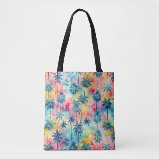 Pattern Tie Dye Palms Tasche (Vorderseite)