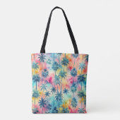 Pattern Tie Dye Palms Tasche (Rückseite)