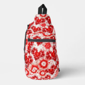 Pattern Tie Dye Red Hearts Crossbody Bag (Vorderseite)
