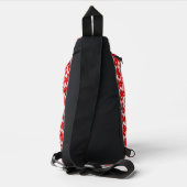 Pattern Tie Dye Red Hearts Crossbody Bag (Rückseite)