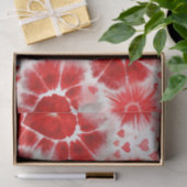 Pattern Tie Dye Red Hearts Seidenpapier (Geschenk)