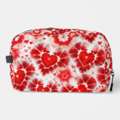 Pattern Tie Dye Red Hearts Waschbeutel (Vorderseite)