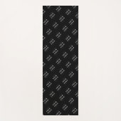 Pattern Tiled Logo Personalisiert Business Black Yogamatte (Vorderseite)