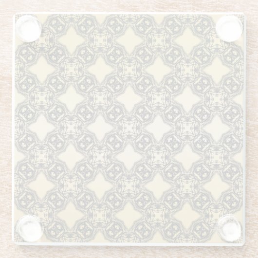 Pattern-Untersetzer aus Schwarz und Tan Diamond Glasuntersetzer (Rückseite)