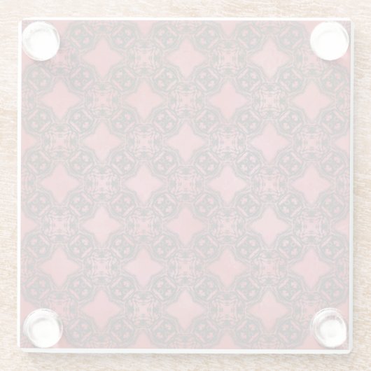 Pattern-Untersetzer aus schwarzem und rotem Diaman Glasuntersetzer (Rückseite)