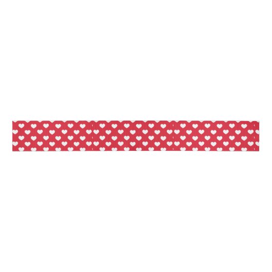 Pattern Valentine Background With Hearts Love      Ripsband (Vorderseite)