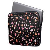 Pattern Valentine's 2023 Hintergrund mit Herz Laptopschutzhülle (Vorderseite Links)