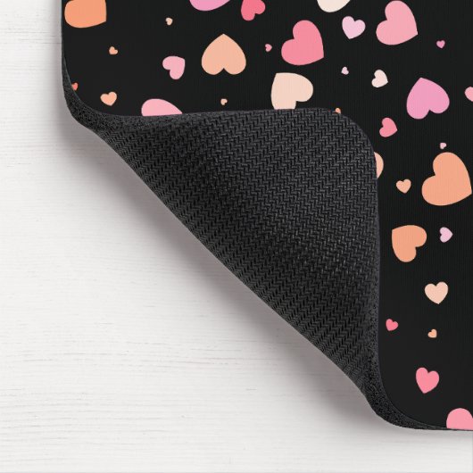 Pattern Valentine's 2023 Hintergrund mit Herz Mousepad (Ecke)