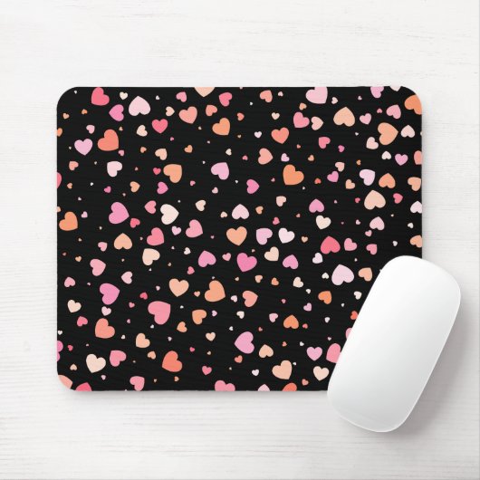 Pattern Valentine's 2023 Hintergrund mit Herz Mousepad (Mit Mouse)