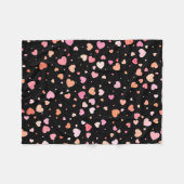 Pattern Valentine's 2024 Hintergrund mit Herz Fleecedecke (Vorderseite (Horizontal))