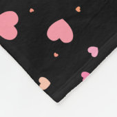 Pattern Valentine's 2024 Hintergrund mit Herz Fleecedecke (Ecke)