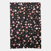 Pattern Valentine's 2024 Hintergrund mit Herz Geschirrtuch (Vertikal)