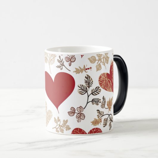 Pattern Valentinstag Verwandlungstasse (VorderseiteRechts)