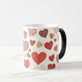 Pattern Valentinstag Verwandlungstasse (VorderseiteRechts)