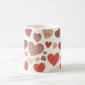 Pattern Valentinstag Verwandlungstasse (Mittel)