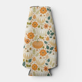Pattern Vintage pumpkin Groovy Flaschenkühler (Vorderseite)