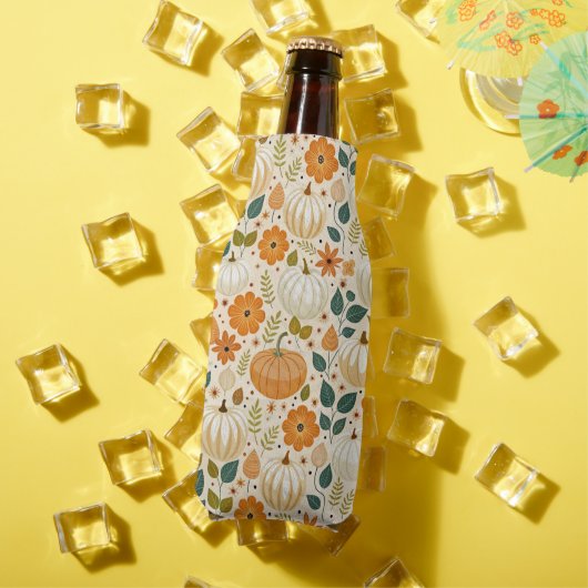 Pattern Vintage pumpkin Groovy Flaschenkühler (In Situ Sommer)