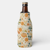 Pattern Vintage pumpkin Groovy Flaschenkühler (Flaschenvorderseite)
