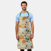 Pattern Vintage Pumpkin Groovy Schürze (Getragen)