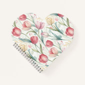 Pattern Watercolor Modern Tulips Notizblock (Vorderseite)